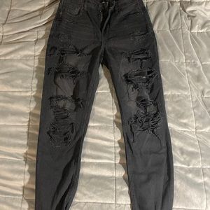 American Eagle Black Ripped Jean